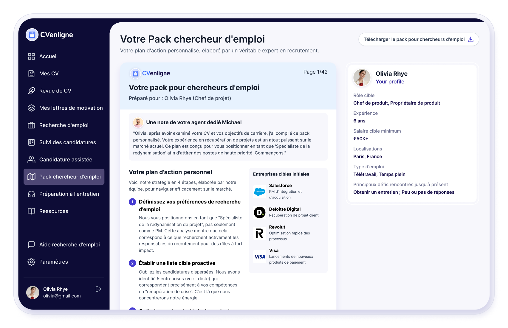 Votre <span class="hero-title-span">feuille de route</span> pour décrocher un emploi