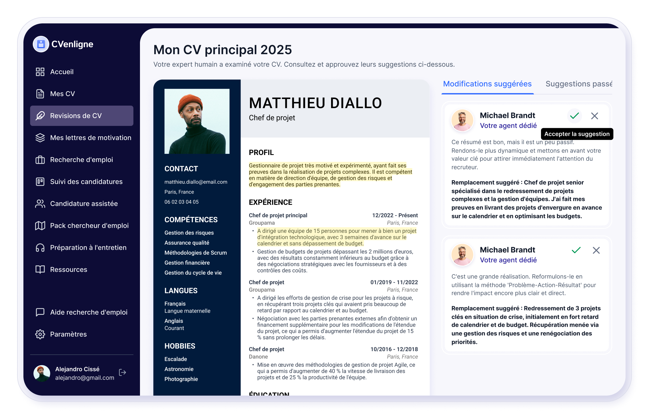 Faites analyser votre CV par un <span class="hero-title-span">véritable recruteur</span>