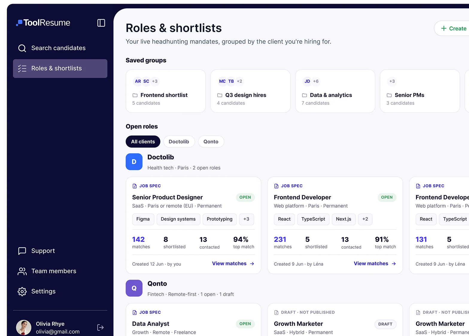 Un seul espace pour tous les postes que vous recrutez
